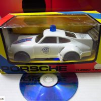 PORSCHE Turbo 110 Martini Greek POLICE Wind Up Car Siren 70s